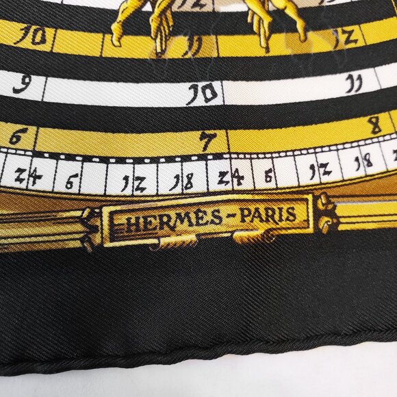 Hermes DIES ET HORE Astrology Carre 40 Petit Silk Twill Scarf - Picture 3 of 12